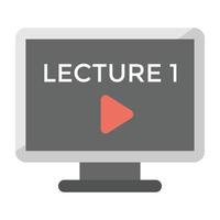 Trendy Online Lecture vector