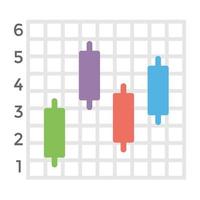 Trendy Candlestick Chart vector