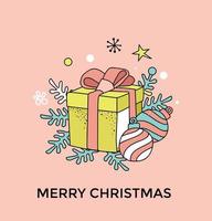 Trendy Christmas Gift vector