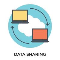 Trendy Data Sharing vector