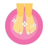 Trendy Pedicure Concepts vector