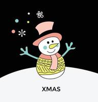 Trendy Snowman Concepts vector