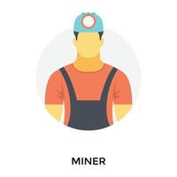Trendy Miner Concepts vector