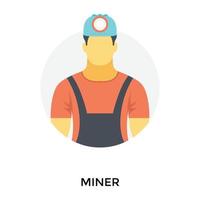 Trendy Miner Concepts vector