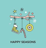 Trendy Happy Season vector