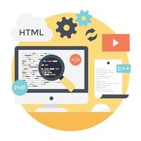 Trendy Web Development vector