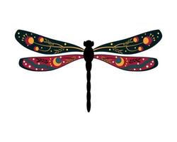 Dragonfly and with Pattern vector