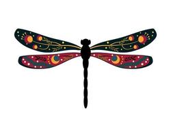 Dragonfly and with Pattern vector