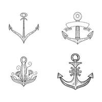 Anchors Illustrations in Art Ink Style vector