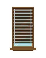 Vector illustration of window with curtain