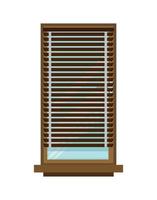 Vector illustration of window with curtain