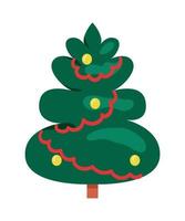 árbol de navidad de geometría en estilo plano vector