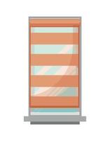 Vector illustration of window with curtain