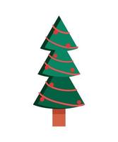 árbol de navidad de geometría en estilo plano vector