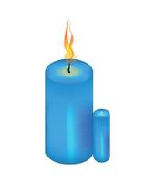 Vector illustration of Candle and Candlestick