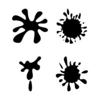 Set of Blots and Splashes vector