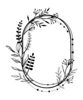 Vector illustration of Floral Frame