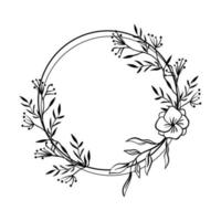 Vector illustration of Floral Frame