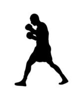 Vector illustration of Boxers Silhouette