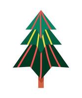 árbol de navidad de geometría en estilo plano vector