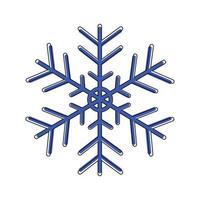 ilustración vectorial de copo de nieve vector