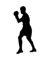 Vector illustration of Boxers Silhouette