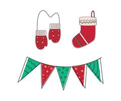 Set of garland with clothes vector