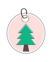 Vector illustration of Christmas tag
