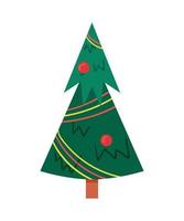 árbol de navidad de geometría en estilo plano vector