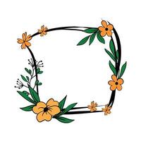 Frame with Flower vector