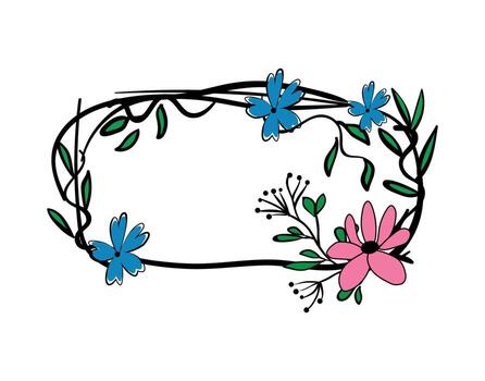 Frame with Flower vector