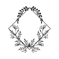 Vector illustration of Floral Frame