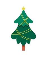 Geometry Christmas Tree in Flat Style vector
