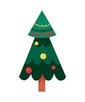 árbol de navidad de geometría en estilo plano vector