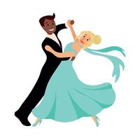 ilustración de baile de pareja vector