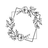 ilustración vectorial de marco floral vector