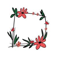 Frame with Flower vector