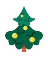 árbol de navidad de geometría en estilo plano vector