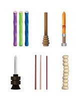 Collection of Candles and Candlesticks vector