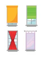 Set of Curtains vector