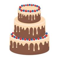 Vector illustration of cake