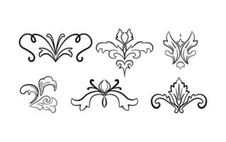 patrones de plantas decorativas vector