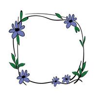 Frame with Flower vector