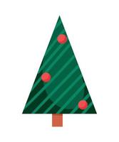 árbol de navidad de geometría en estilo plano vector