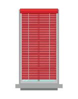 Vector illustration of window with curtain