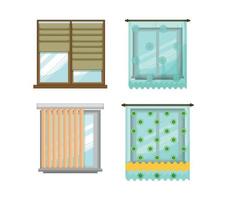 Set of Curtains vector