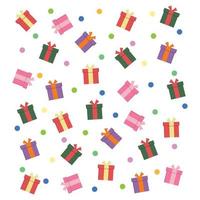 Christmas day white background vector joyful lovely group of gift box for shopping online love banner decoration for christmas day online shop design.illustration white christmas gift box background.