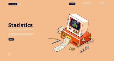 Vector banner of statistics and data analysis