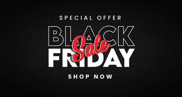 Black Friday Sale. Banner, poster, on dark background. vector