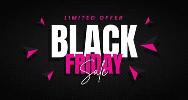 Black Friday Sale. Banner, poster, on dark background. vector